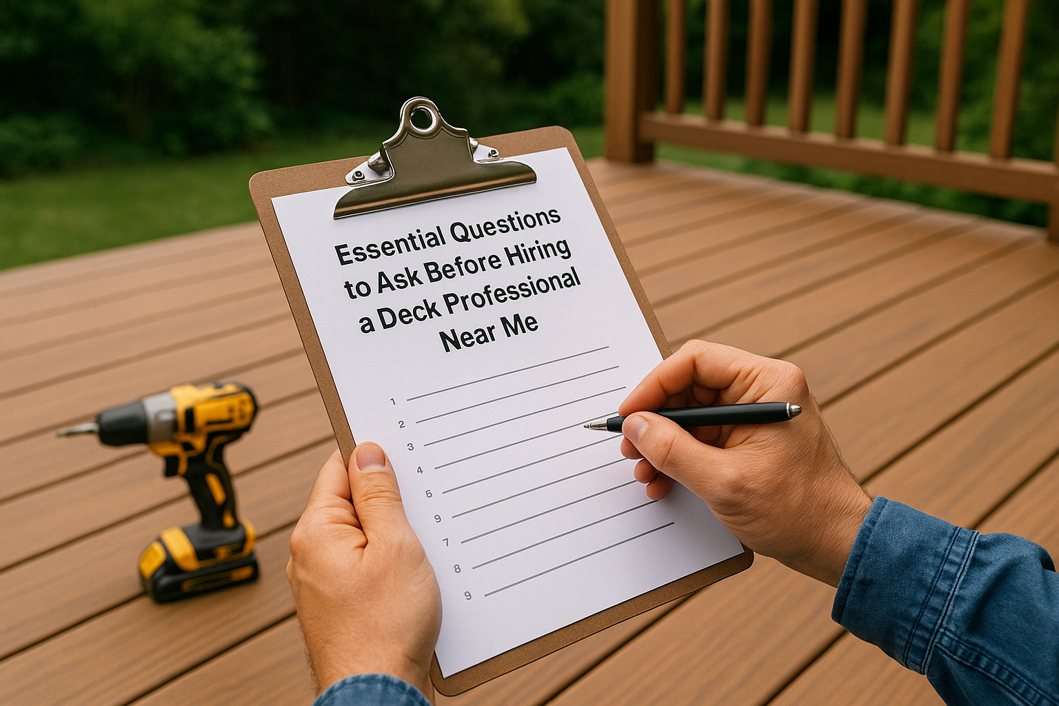 Essential Questions to Ask Before Hiring a Deck Professional Near Me