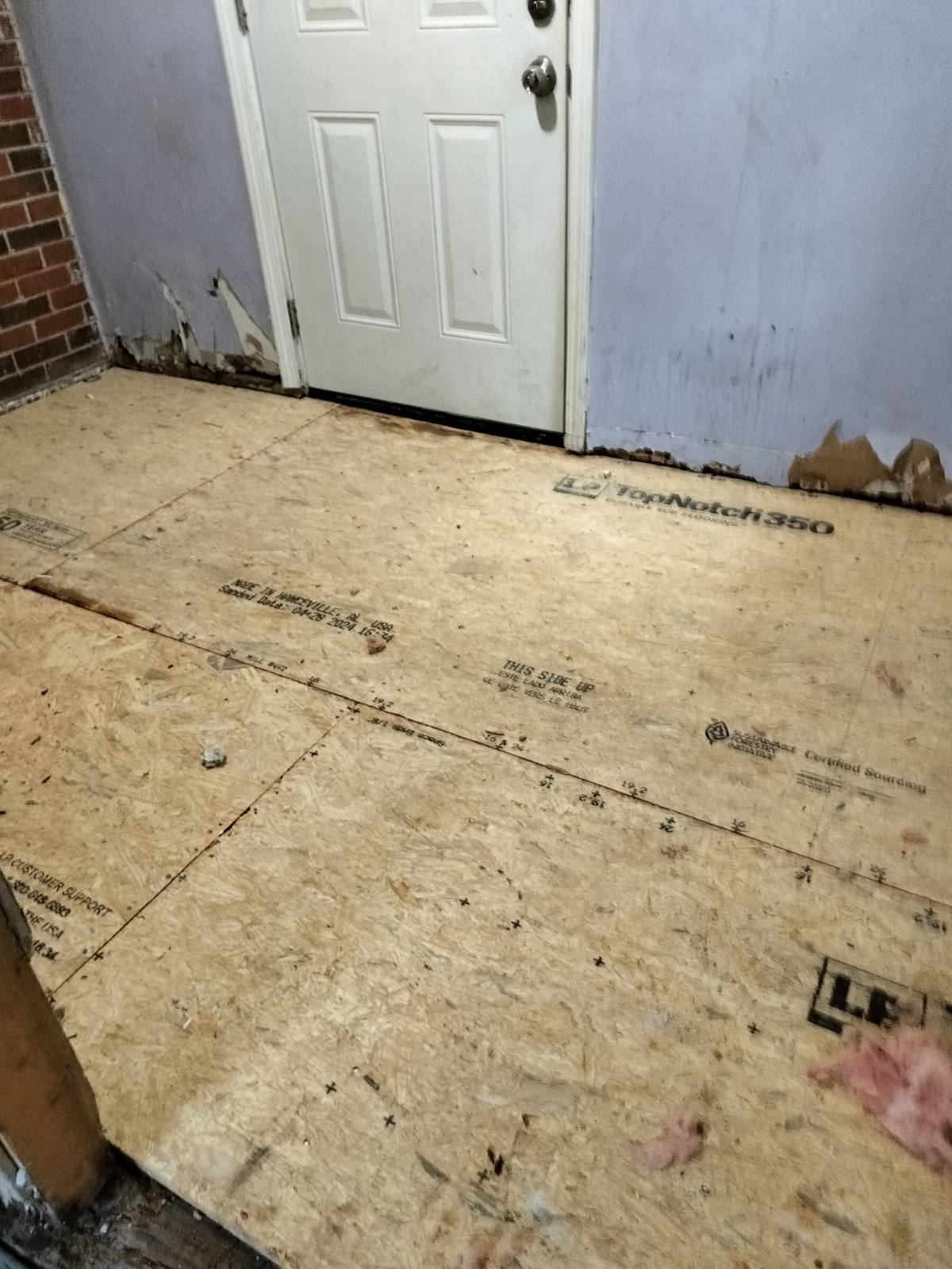 Subpiso nuevo instalado